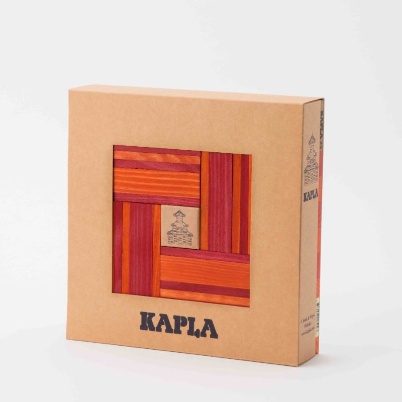 KAPLAカプラ 赤セット（赤・オレンジ）ア－トブック付き: 木のおもちゃ 