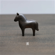 ミニ干支　福うま・大（茶）