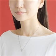 【特別価格】kohachiro　錫のアクセサリーネックレスとイヤリングのセット〈いはだ　ダイヤ型〉