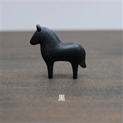 ミニ干支　福うま・大（黒）