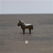 ミニ干支　福うま・小（茶）