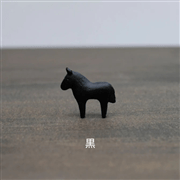 ミニ干支　福うま・小（黒）