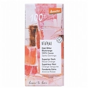 【秋冬限定】ViVANI オーガニックダークチョコレート デメター 100%カカオ withブラッドオレンジ 90g