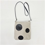 革の水玉ポシェットベージュ