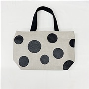 革の水玉トートバッグ大ベージュ