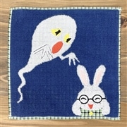 びっくりめがねうさぎ　プチタオル　めがねうさぎ