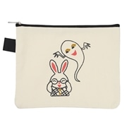 めがねうさぎ　フラットポーチ　めがねうさぎ