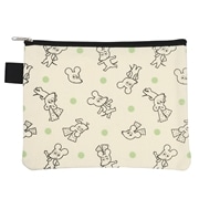 ねずみくんのチョッキ　フラットポーチ　総柄