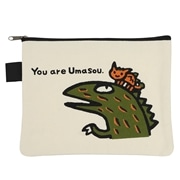 ティラノサウルス おまえうまそうだな　フラットポーチ　You are UmaSoU.