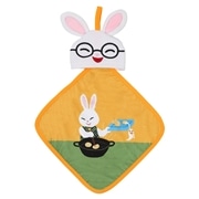 めがねうさぎ　ループタオル　オレンジ