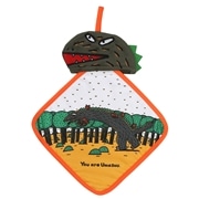 ティラノサウルス おまえうまそうだな　ループタオル（顔付）　おれんじ