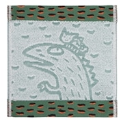 ティラノサウルス  おまえうまそうだな　ハンドタオル　みどり