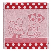 ねずみくんのチョッキ　ハンドタオル　あか