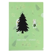 めがねうさぎ　クリアファイル・ミント