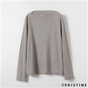 プリスティン ヤクコットン ボートネック長袖Ｔシャツ