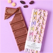 【秋冬限定】第3世界ショップ Artisan  レーズン＆ヘーゼルナッツチョコレート40g <蝶々とお花>