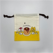 ノラネコぐんだん　巾着（ホットケーキ）