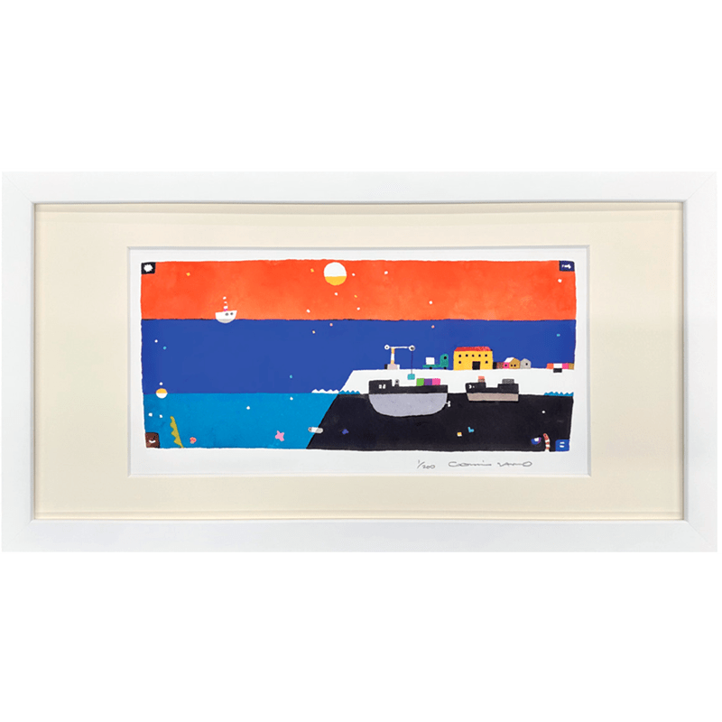 『ぼくはふね』より①　【五味太郎プリマグラフィ版画】