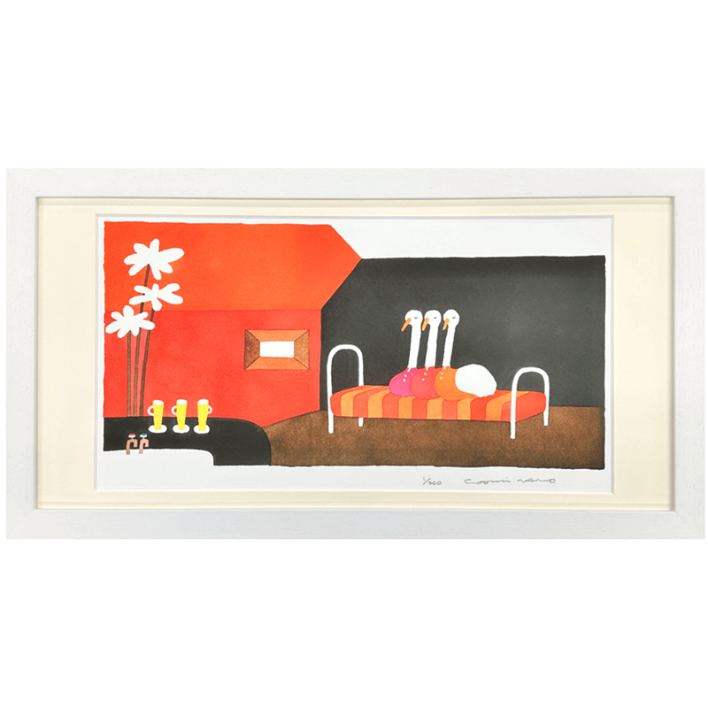 『まどから おくりもの』より【五味太郎プリマグラフィ版画】