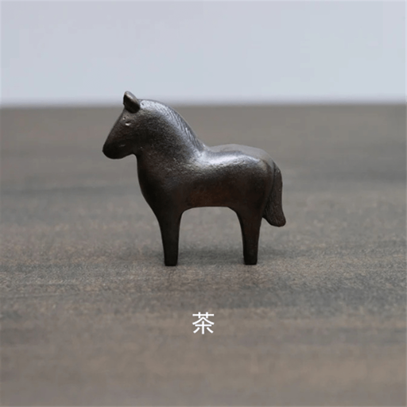 ミニ干支　福うま・大（茶）