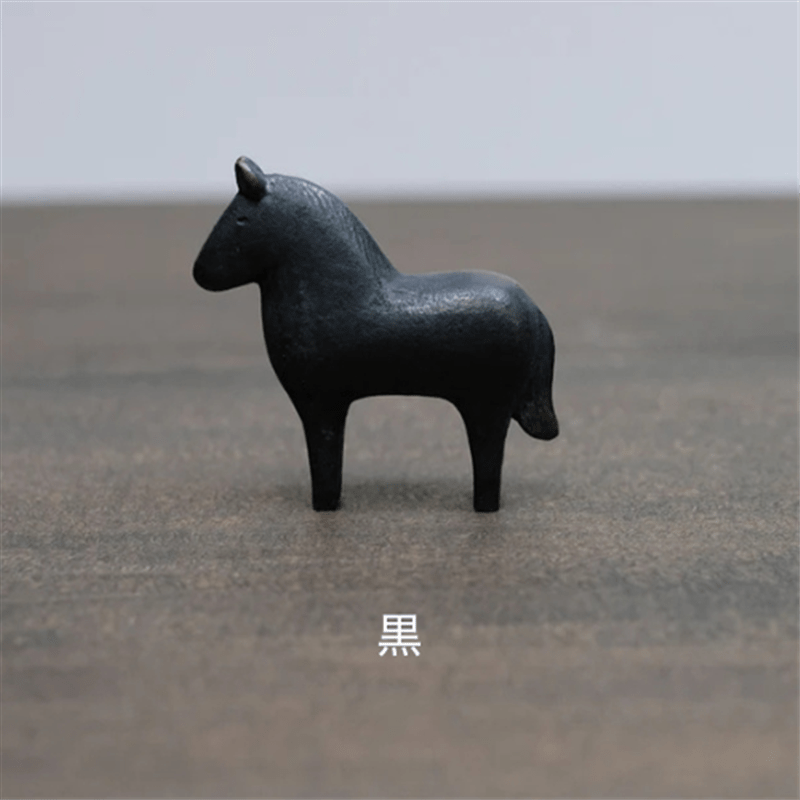 ミニ干支　福うま・大（黒）