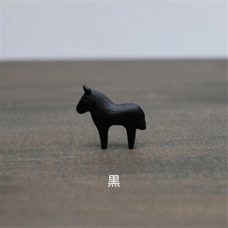 ミニ干支　福うま・小（黒）