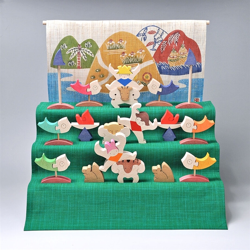小黒三郎の五月人形段飾り(組み木)《予約受付中》｜木のおもちゃの通販 