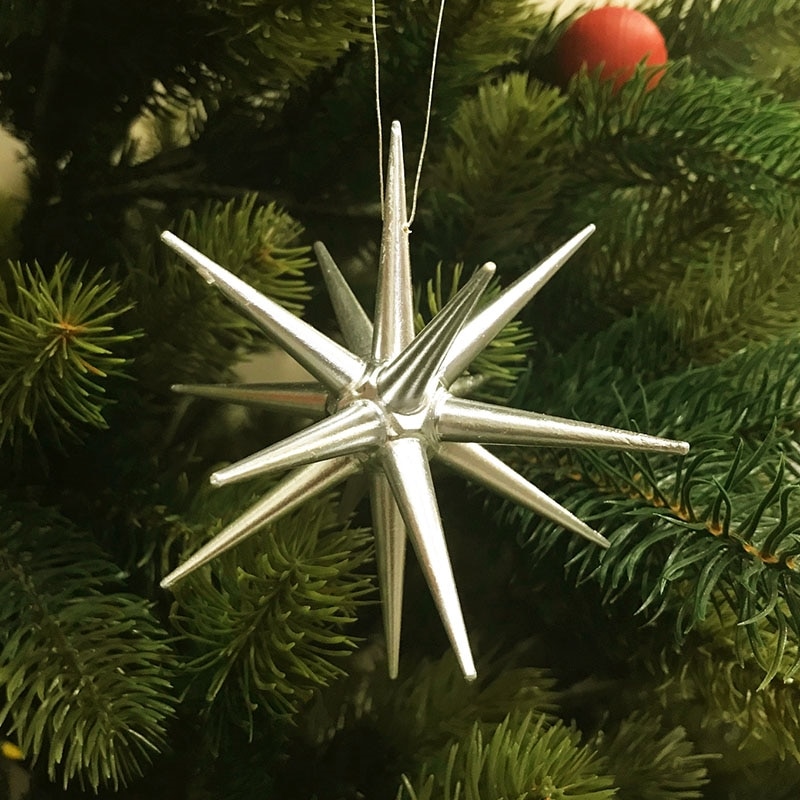 オーナメント銀の星立体（大）単品
