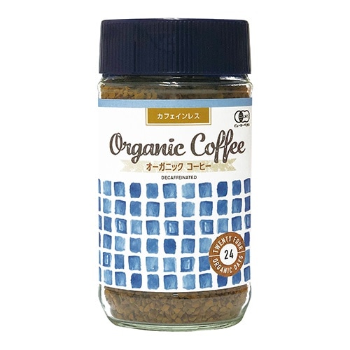 24 Organic Days オーガニックインスタントコーヒー カフェインレス 100g