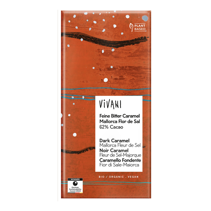 【秋冬限定】ViVANI  オーガニックキャラメル マヨルカ(塩)62%チョコレート 80g