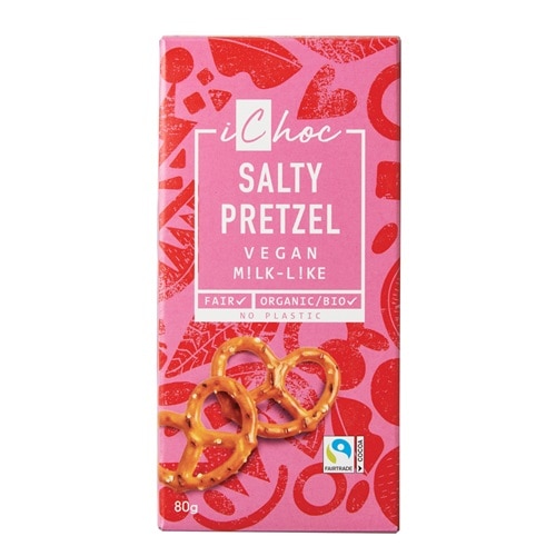 【秋冬限定】iChoc オーガニックチョコレート  ソルティプレッツェル 80g