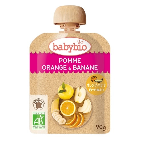babybio 有機アップル・オレンジ・バナナ 90g