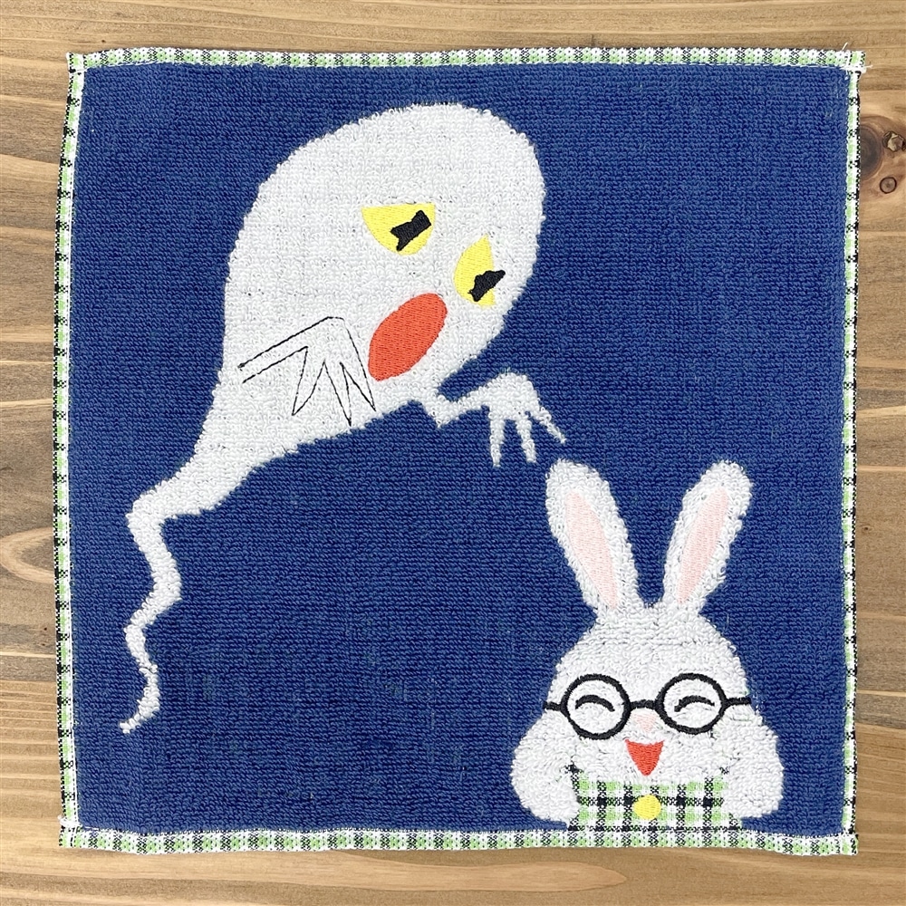 びっくりめがねうさぎ　プチタオル　めがねうさぎ