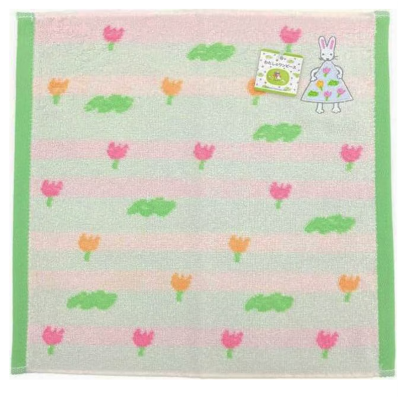 おはなもようウオッシュタオル　わたしのワンピース