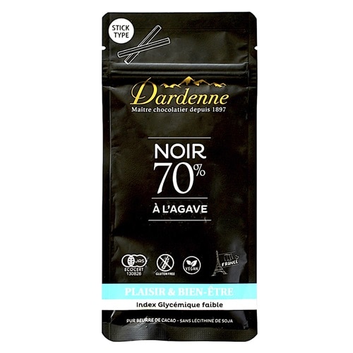【秋冬限定】ダーデン 有機アガベチョコレート スティック カカオ70% 62g