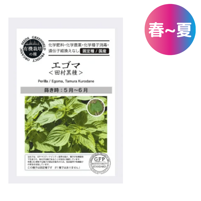 エゴマ えごま 田村黒種【有機栽培の種・固定種・国産】