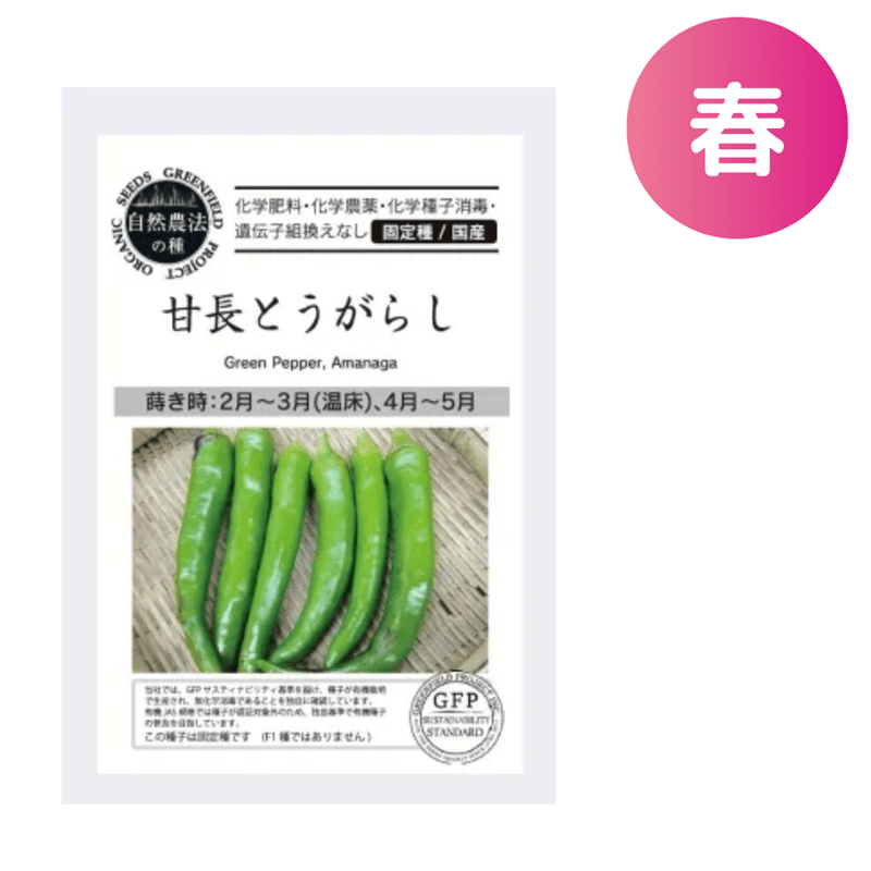甘長とうがらし トウガラシ【自然農法の種・固定種・国産】