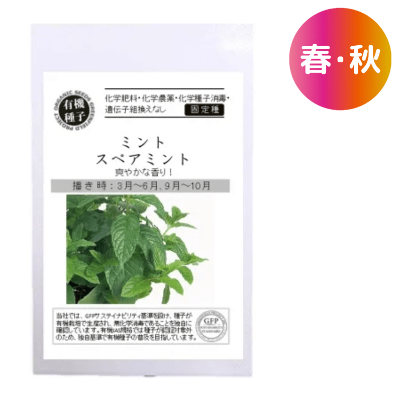 ミント(スペアミント) 【有機種子・固定種】