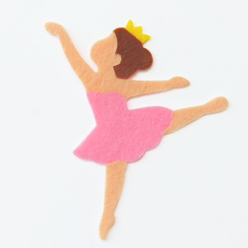 フェルトアップリケ　バレリーナ
