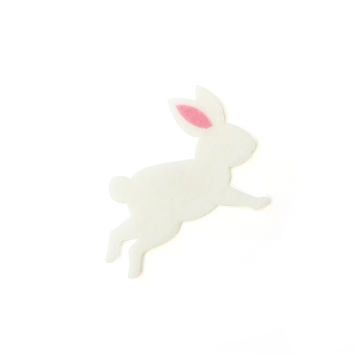 フェルトアップリケ ウサギ