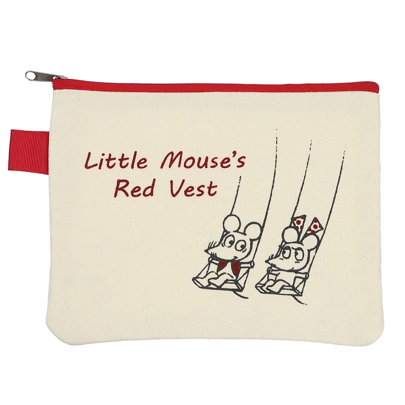 ねずみくんのチョッキ　フラットポーチ　ねずみくんとねみちゃん