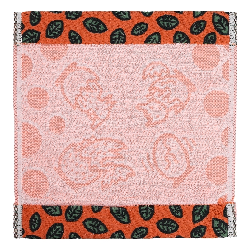 ティラノサウルス  おまえうまそうだな　ハンドタオル　オレンジ