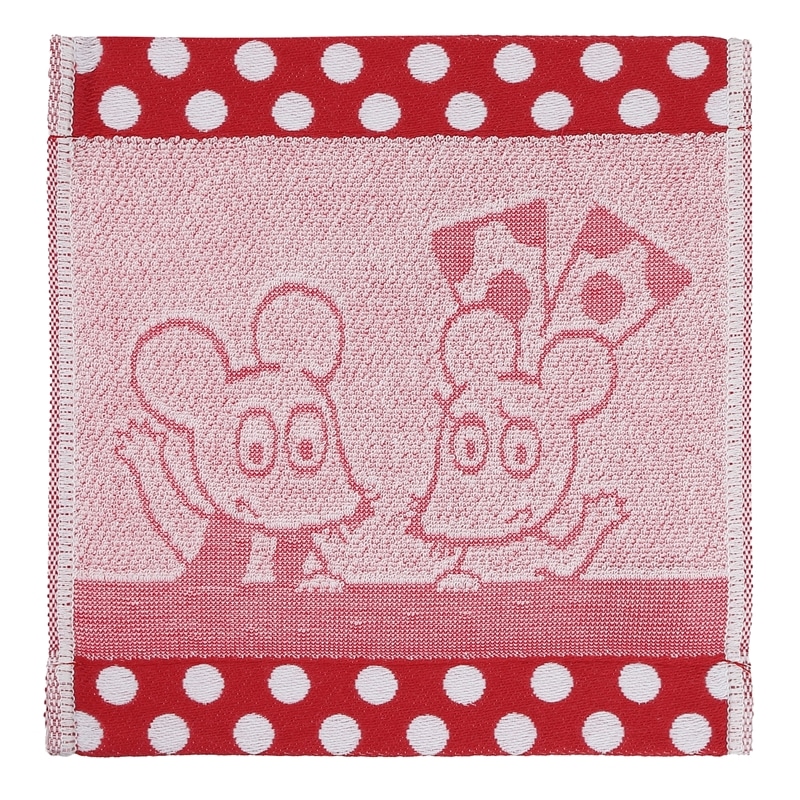 ねずみくんのチョッキ　ハンドタオル　あか