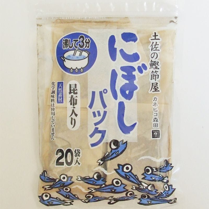 森田鰹節 にぼしパック昆布入り 200g(10g×20袋)