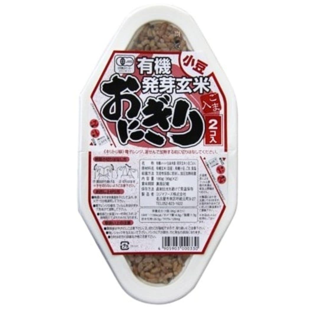 コジマフーズ 有機発芽玄米おにぎり 小豆 180g(90g×2)