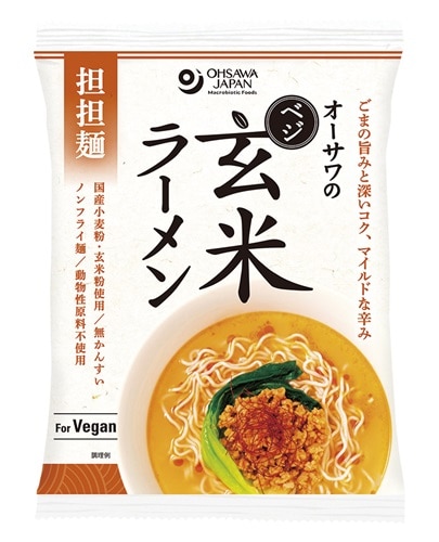 オーサワ ベジ玄米ラーメン 坦担麺 132g(麺80g)