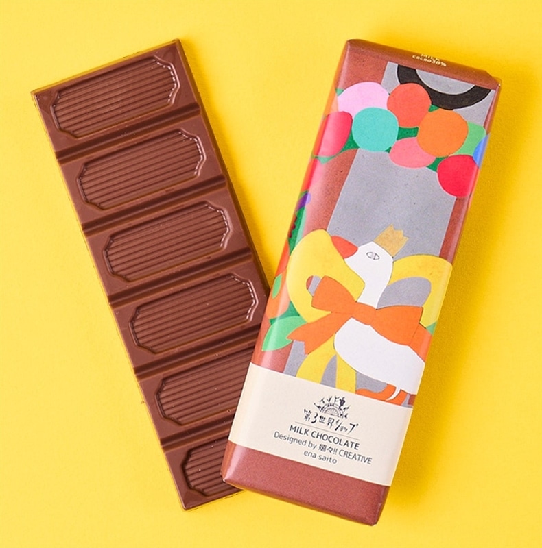 【期間限定】第3世界ショップ Artisan ミルクチョコレート 40g <あひるちゃん>