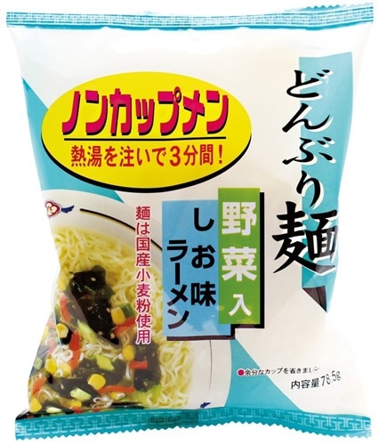 トーエイ食品 どんぶり麺 野菜入しお味ラーメン 1食分
