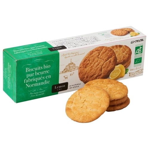 ムソー ノルマンディーからのバタービスケット レモン 4枚×3袋
