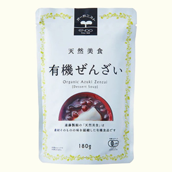 遠藤製餡 天然美食 有機ぜんざい 180g